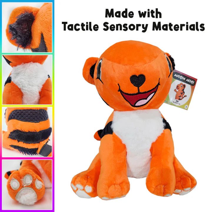 Sensory Plushie - TAT The Autistic Tiger - 3 Pounds! SN/LE 50