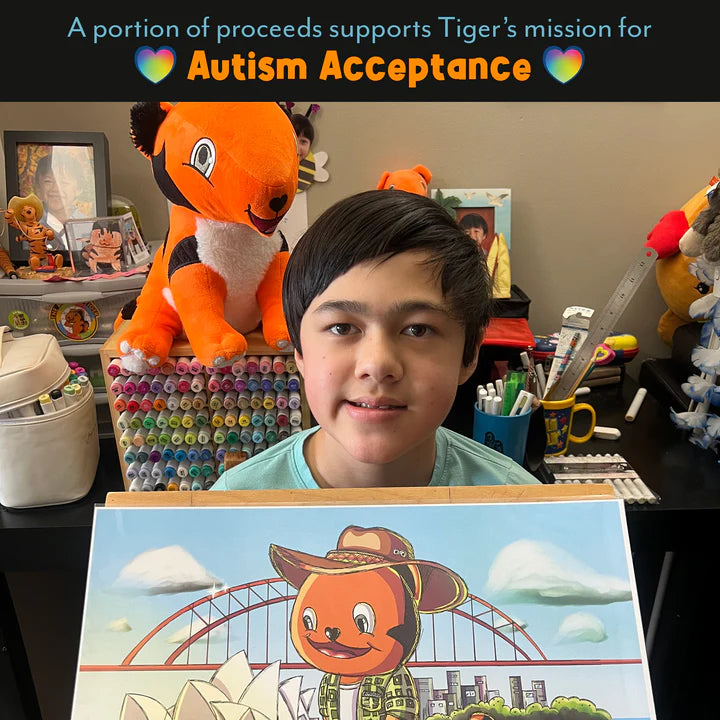 Sensory Plushie - TAT The Autistic Tiger - 3 Pounds! SN/LE 50