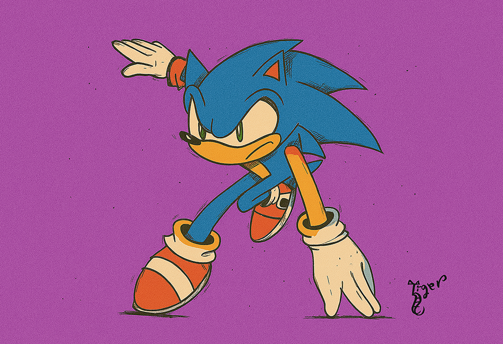 Art Print - C16 Sonic Color BG - Sonic the Hedgehog / Sega