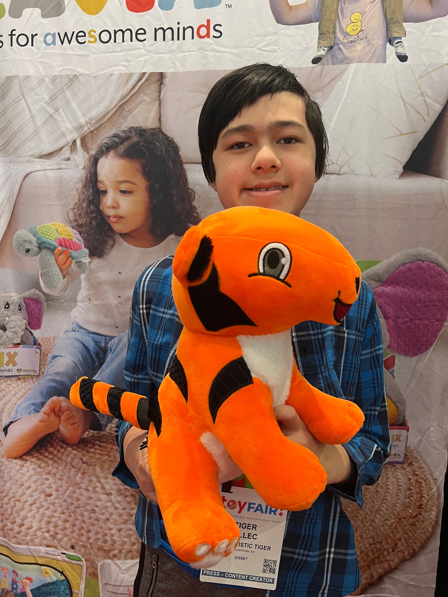 Sensory Plushie - TAT The Autistic Tiger - 3 Pounds! SN/LE 50