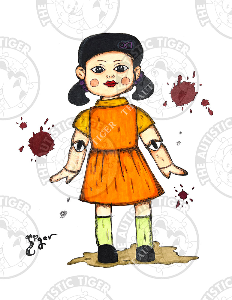 Art Print - N51 Young-Hee (China Doll) - Squid Games