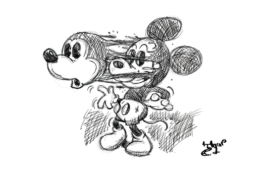 Mickey Face Off Drawing