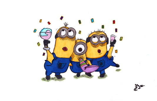 Minions Party 11x17 Character Drawing