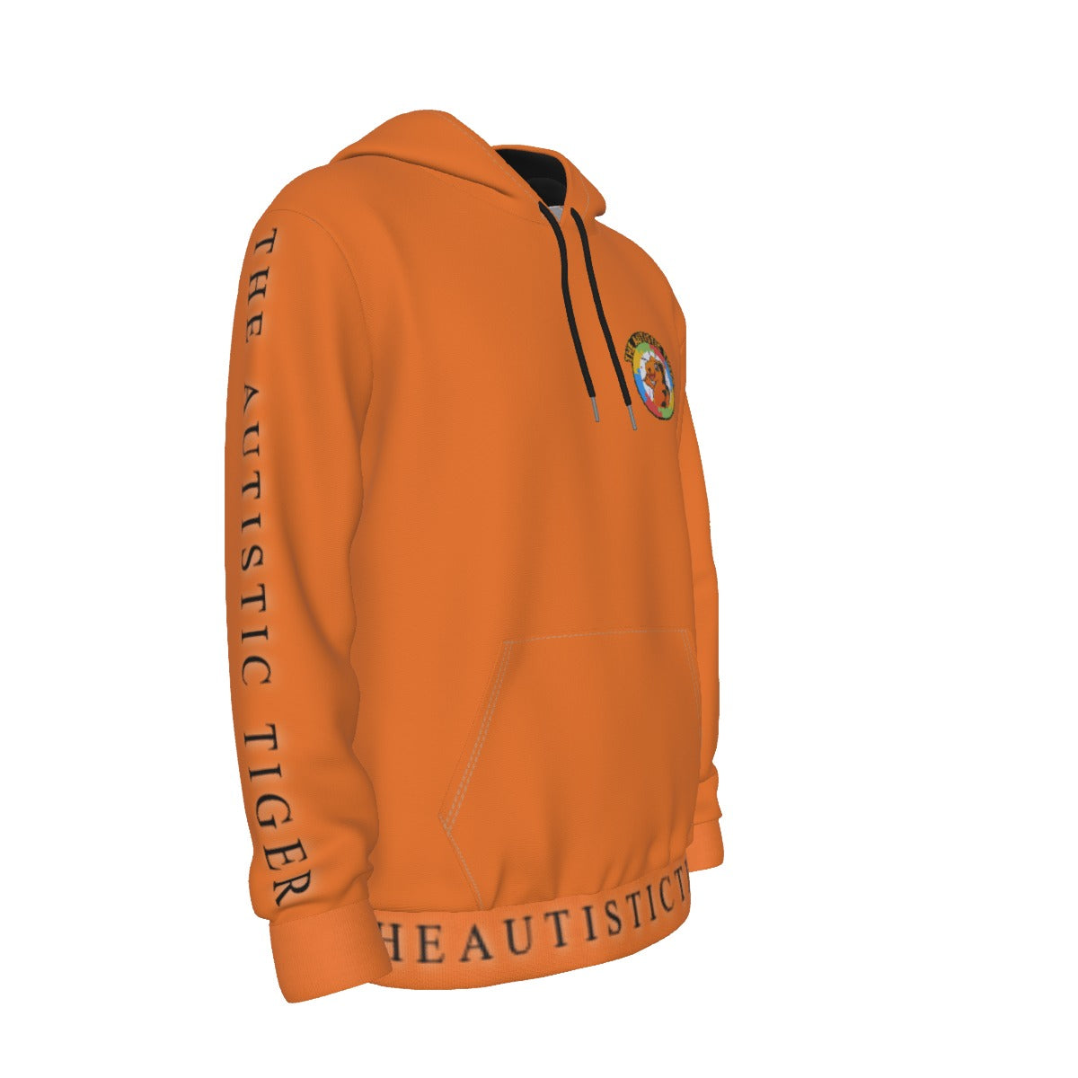 Mickey Face Off Hoodie - Orange Fleece Lined