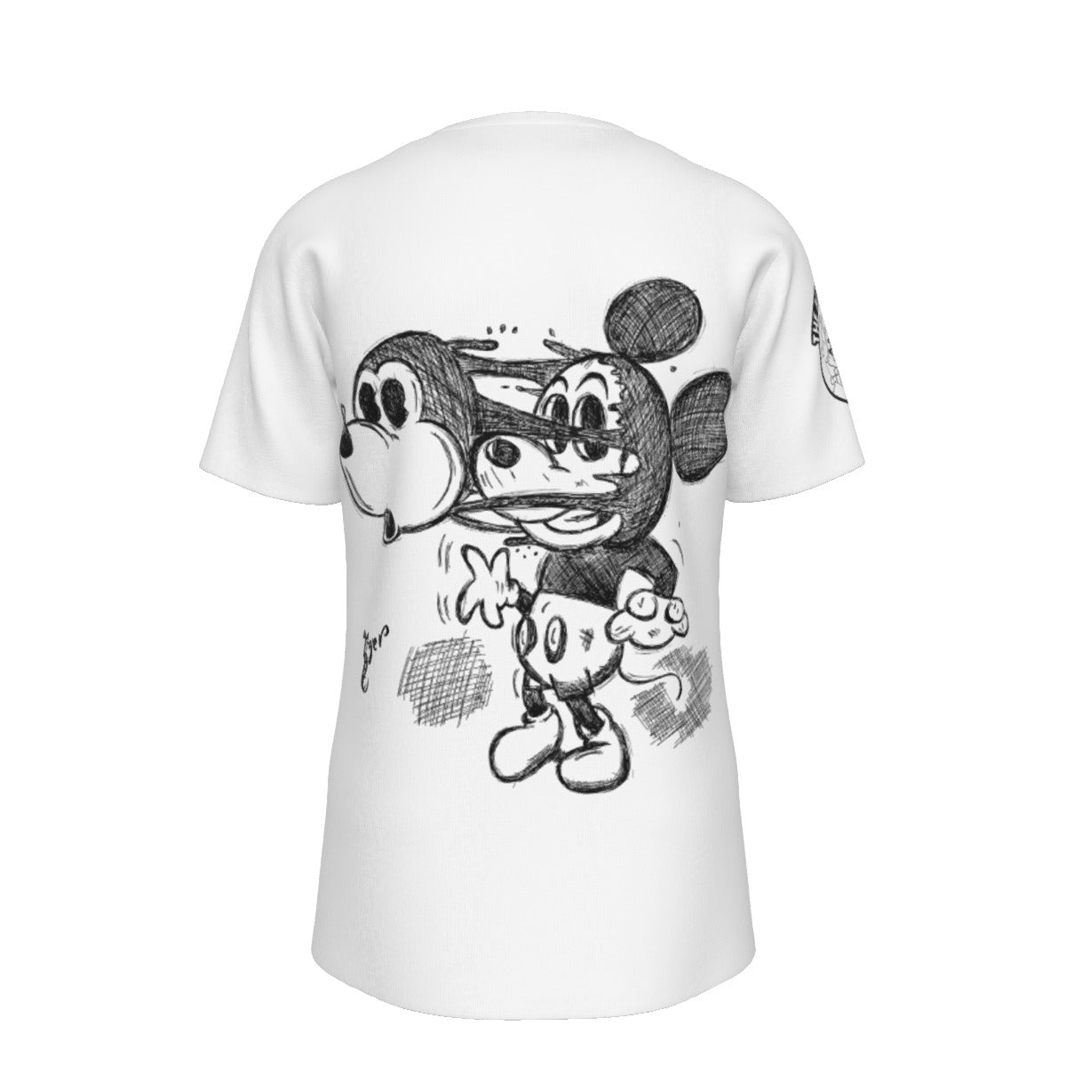 Mickey Face Off Shirt - White