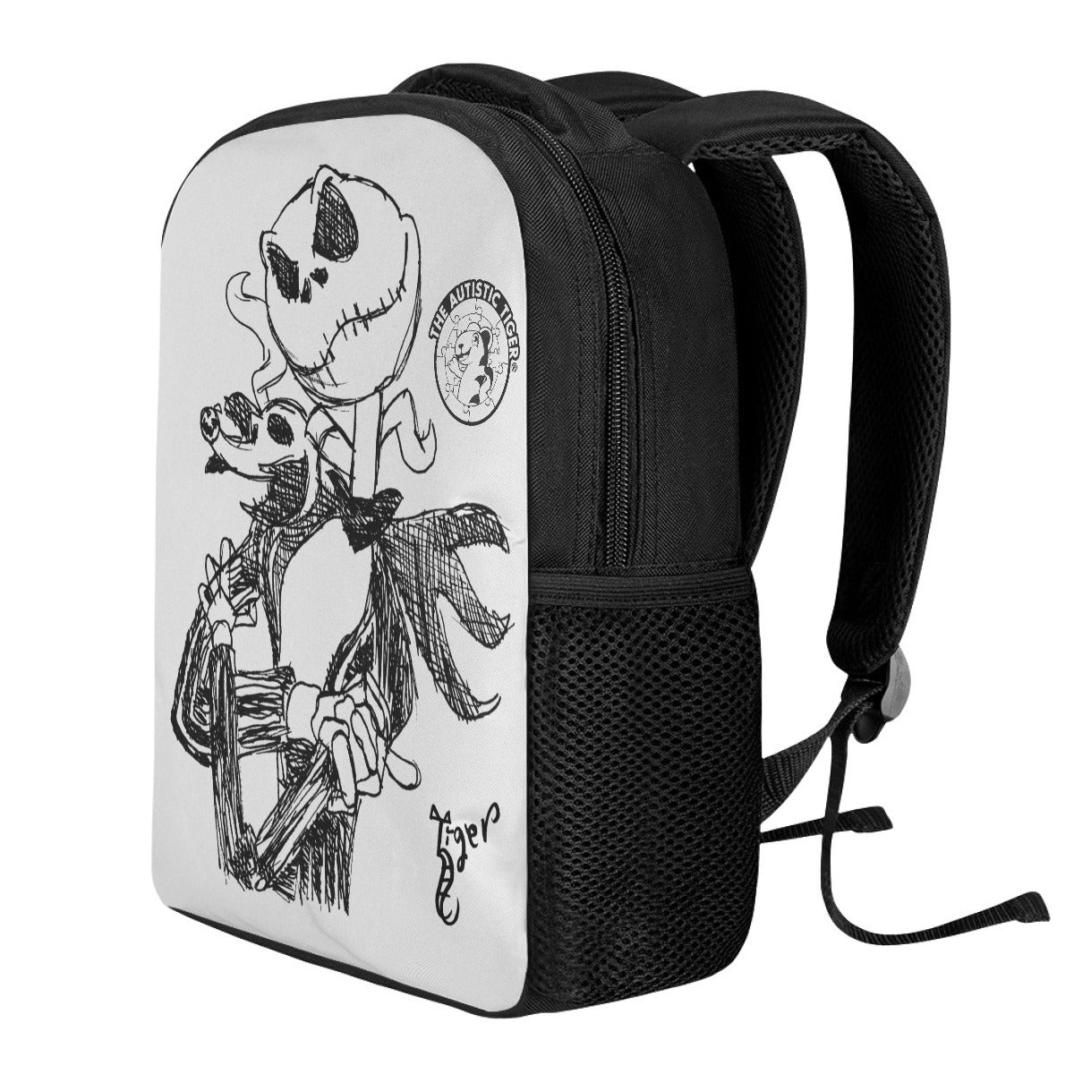 Student Backpack - Jack Skellington - White