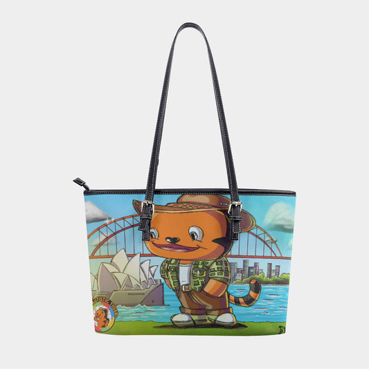 Large Tote - The Autistic Tiger Sydney - PU Leather