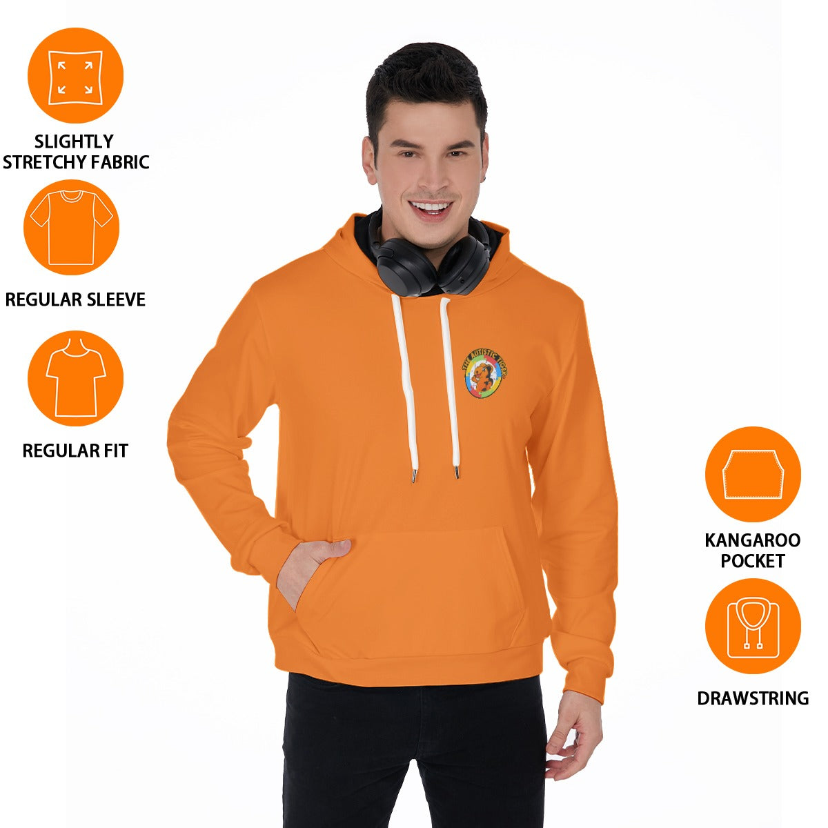 The Autistic Tiger Hoodie - Orange