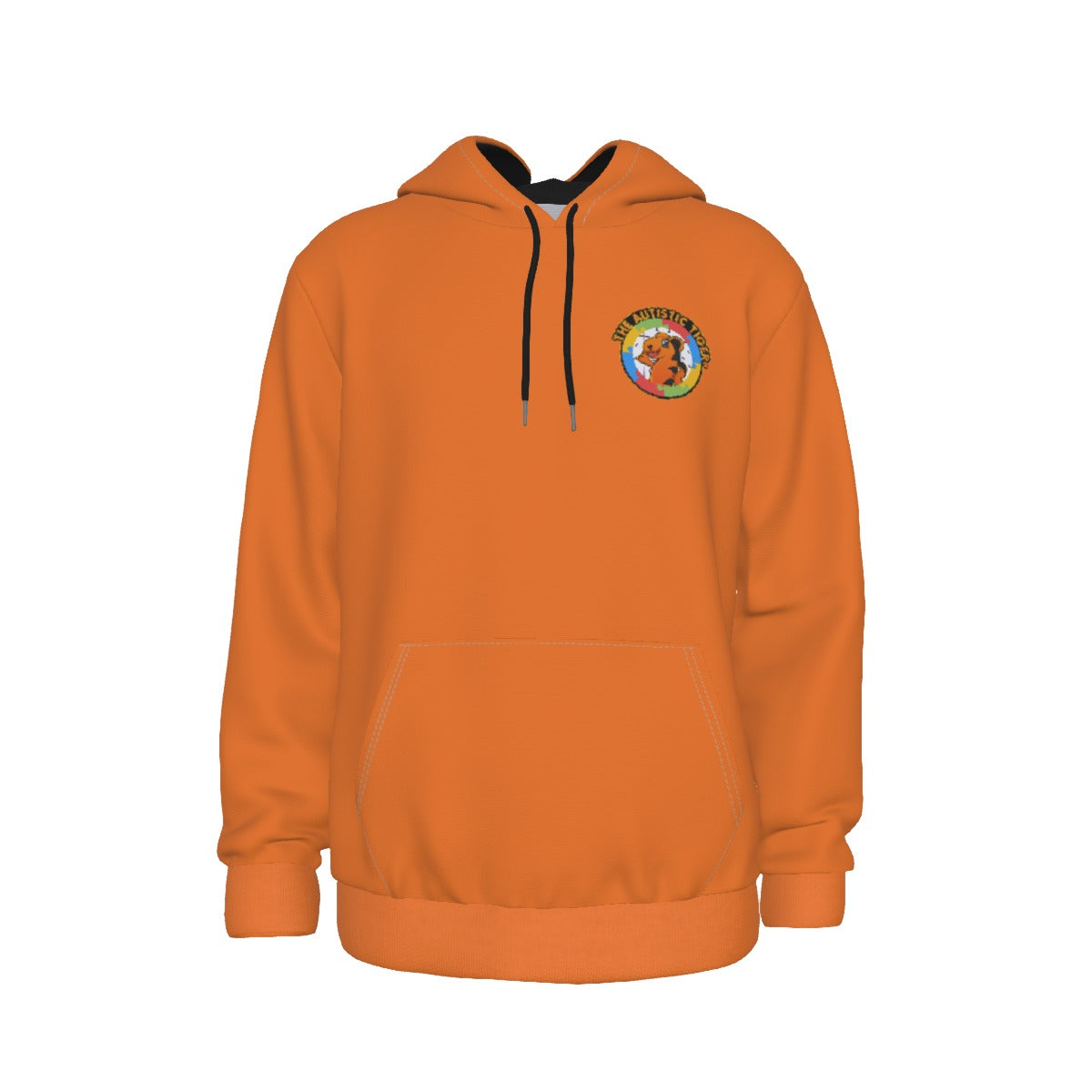 The Autistic Tiger Hoodie - Orange Fleece Lined