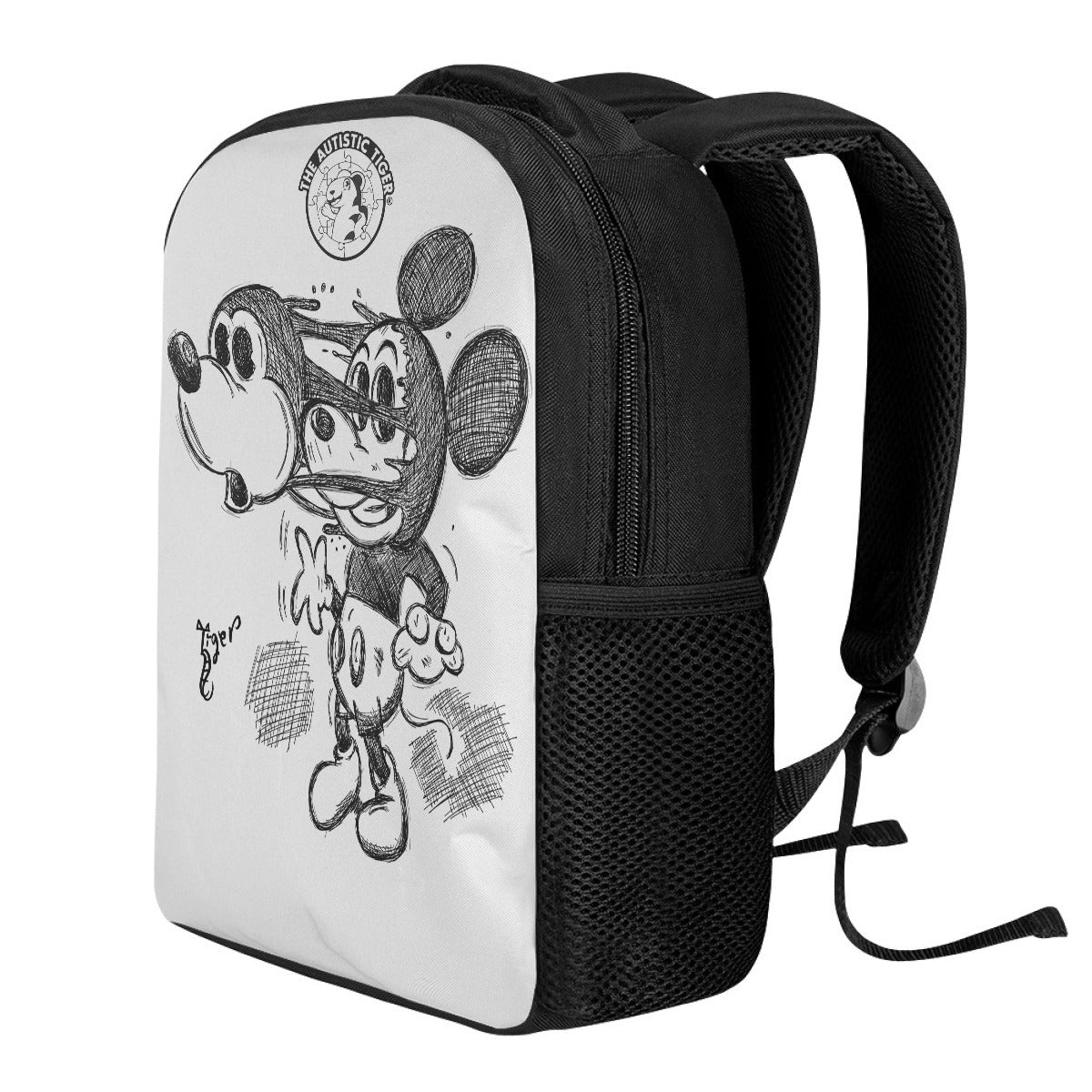 Student Backpack - Mickey Face Off - White