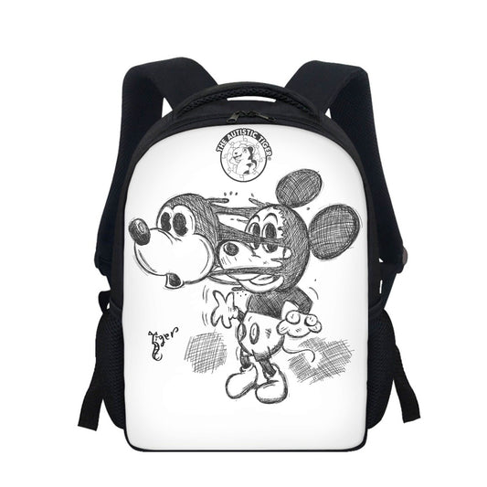 Student Backpack - Mickey Face Off - White