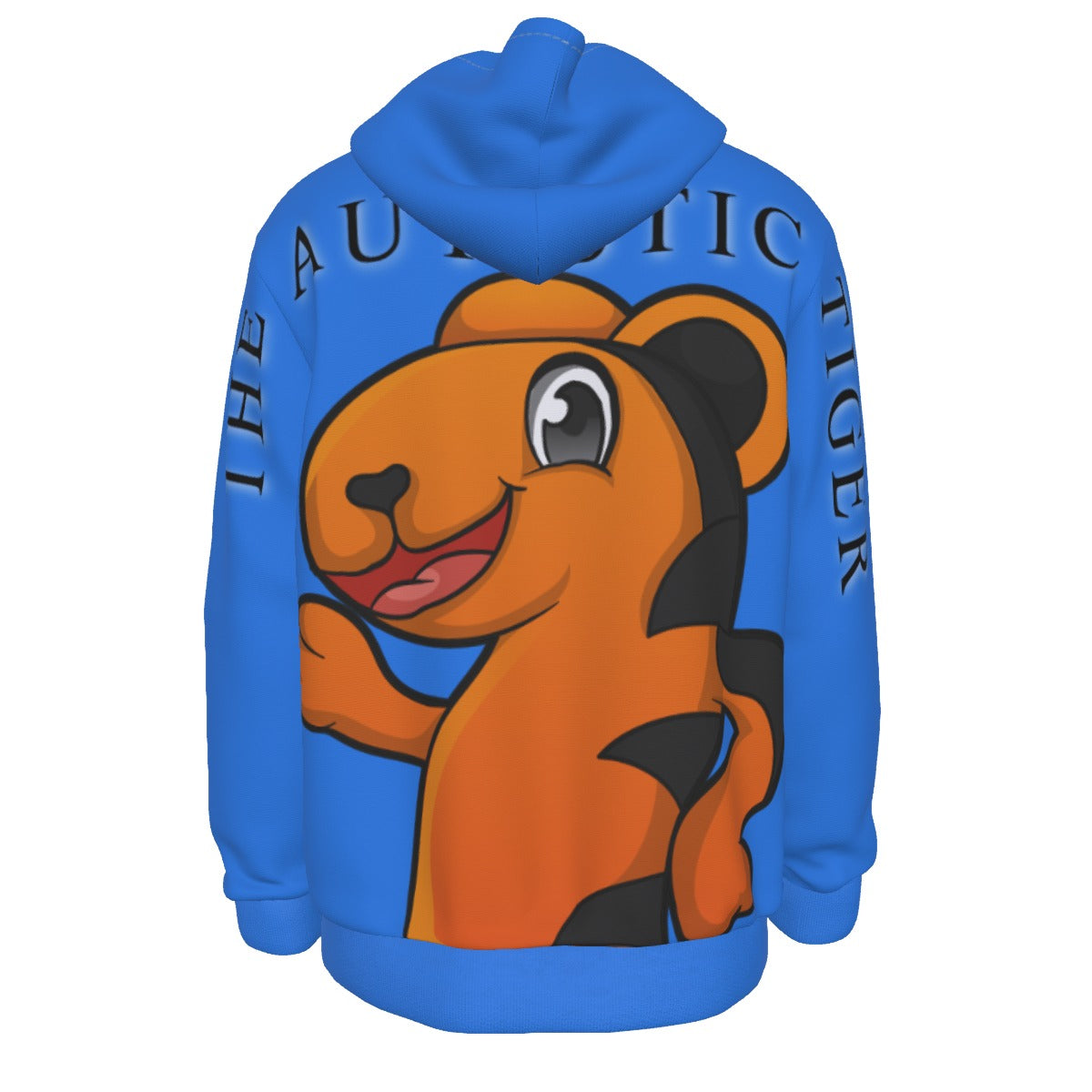 The Autistic Tiger Hoodie - Blue Fleece Lined