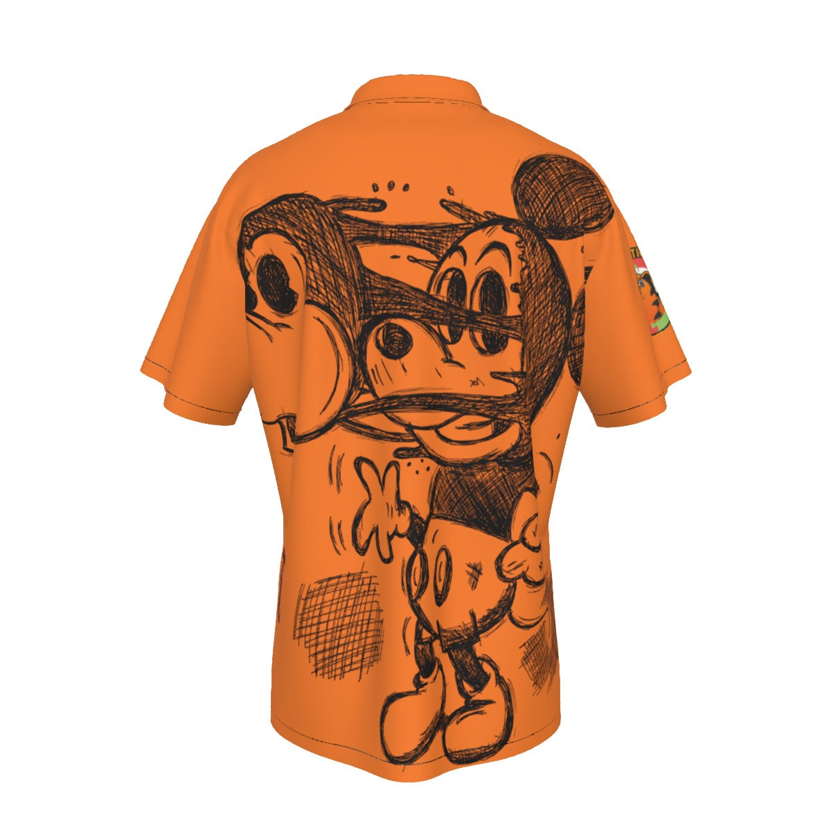 Mickey Face Off Hawaiian Shirt - Orange