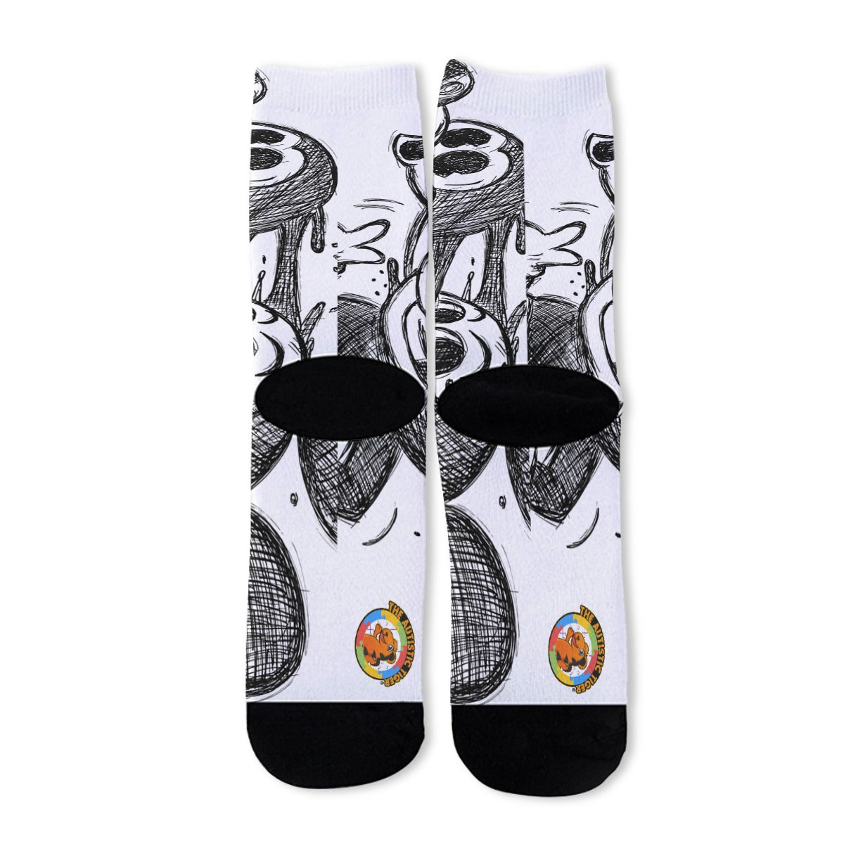 Socks - Mickey Face Off - White