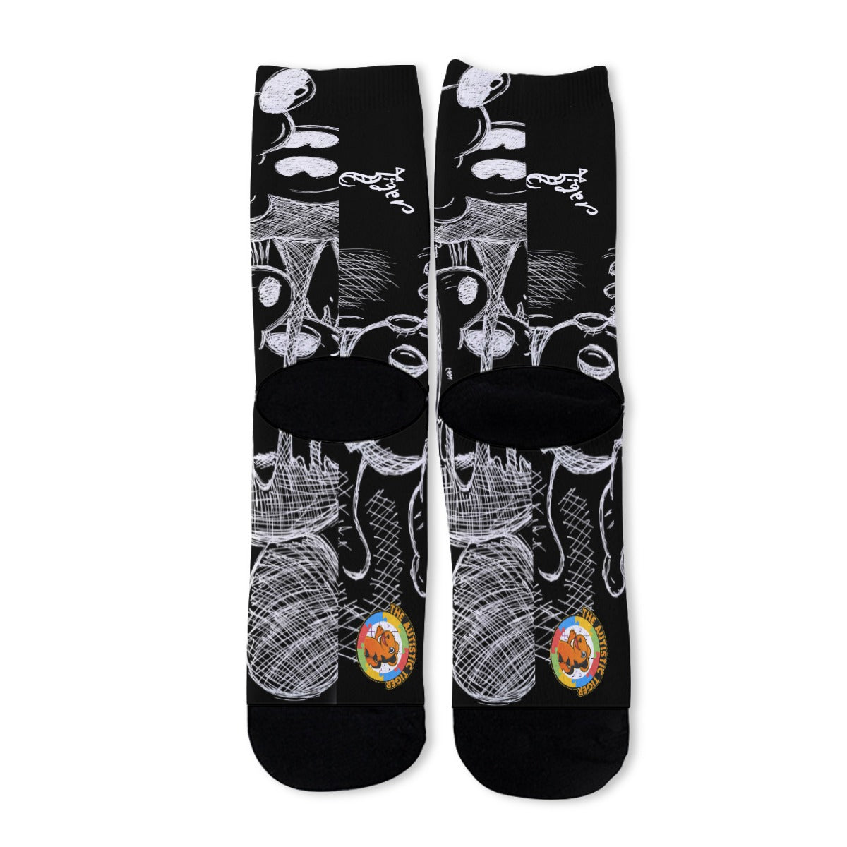 Socks - Mickey Face Off - Black