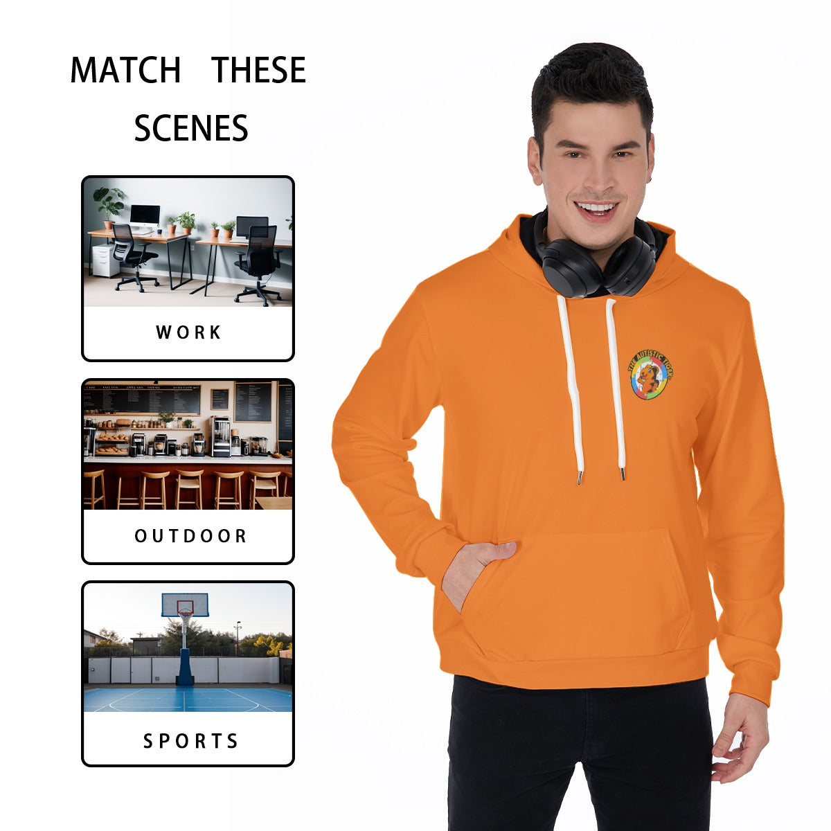 The Autistic Tiger Hoodie - Orange