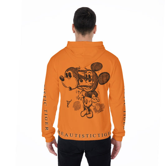 Mickey Face Off Hoodie - Orange