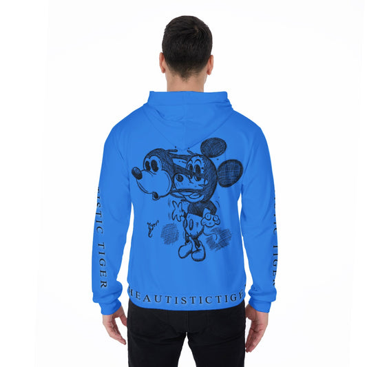 Mickey Face Off Hoodie - Blue