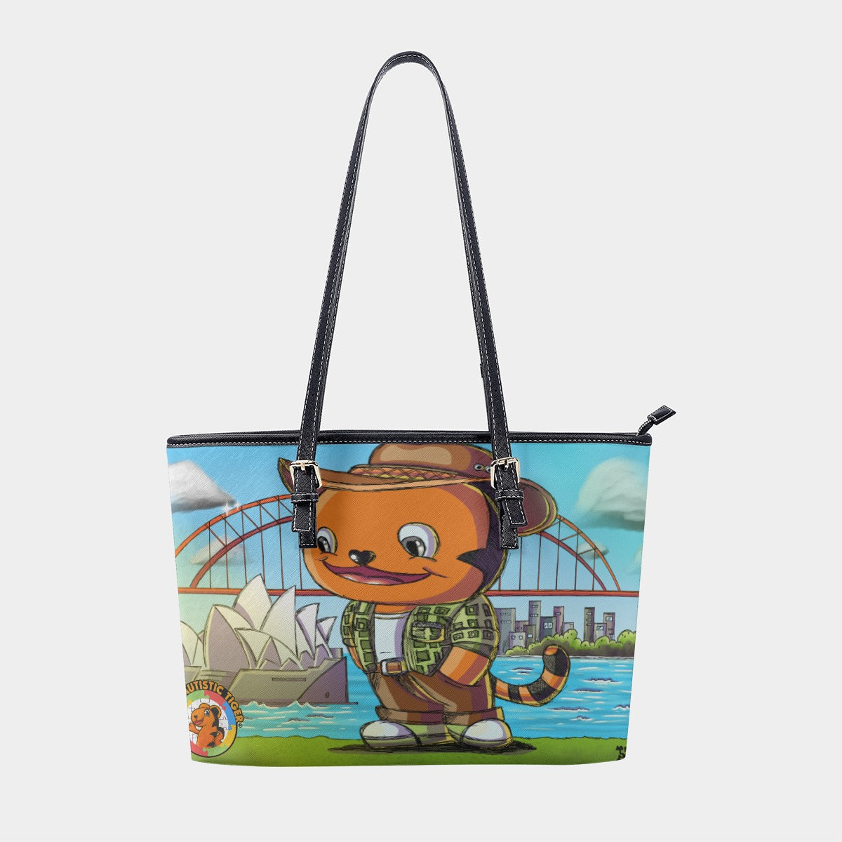 Large Tote - The Autistic Tiger Sydney - PU Leather