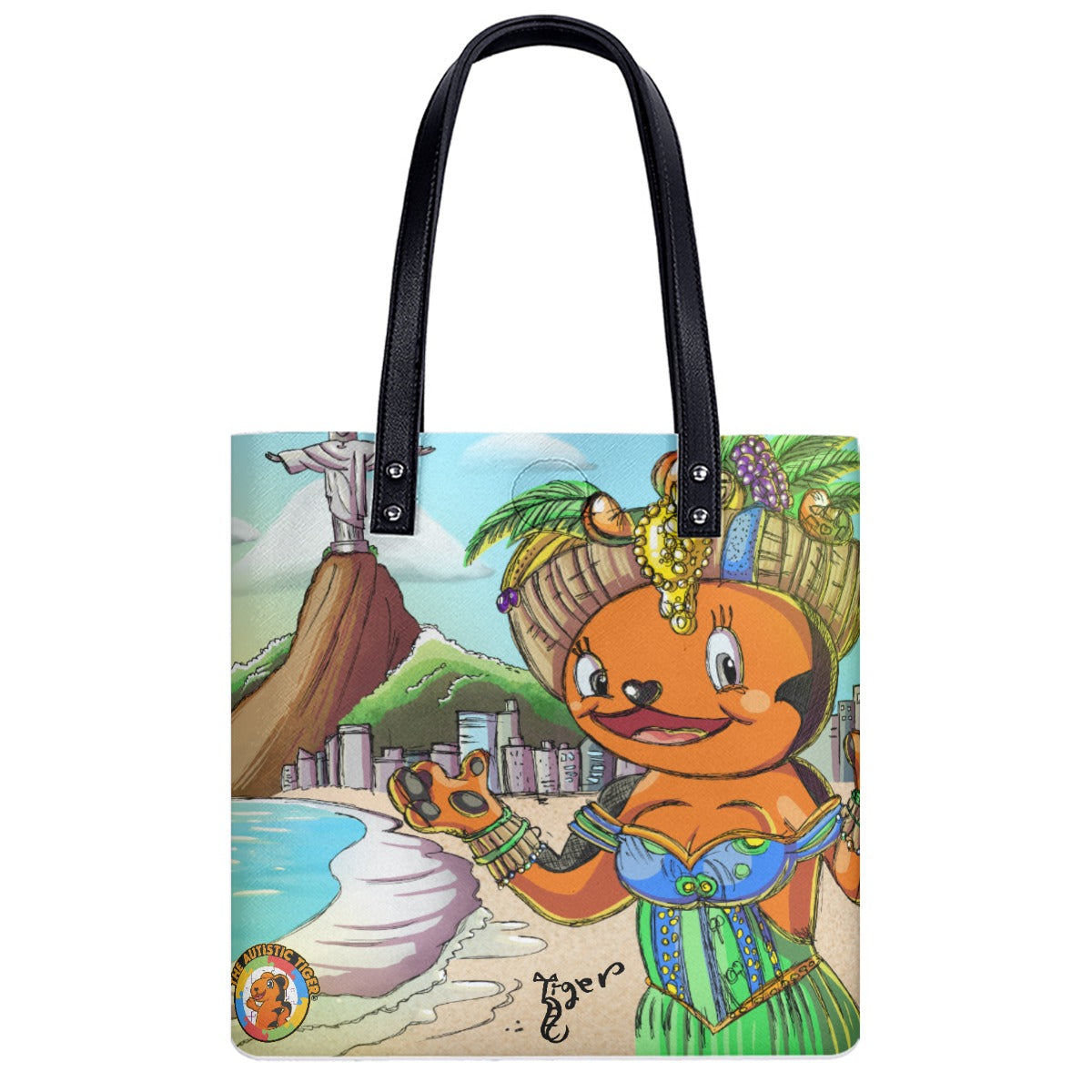 Small Tote - The Autistic Tiger Rio - PU Leather