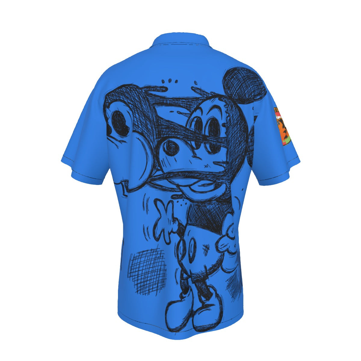 Mickey Face Off Hawaiian Shirt  - Blue