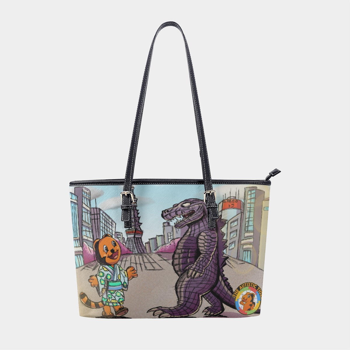 Large Tote - The Autistic Tiger Tokyo - PU Leather