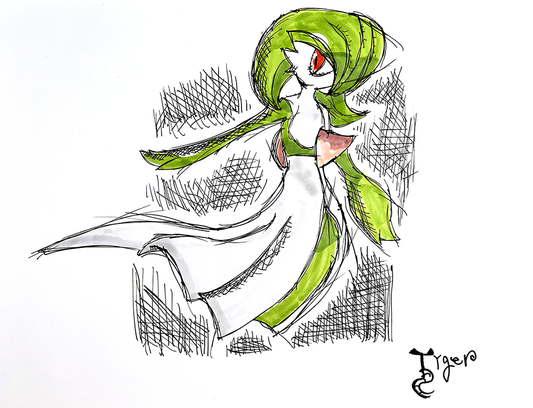 Gardevoir - Pokemon - 11x17 Character Drawing