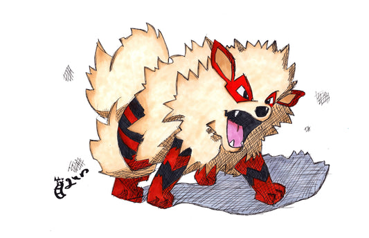 Arcanine - 11x17 Character Drawing