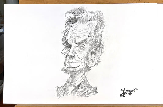 Abraham Lincoln - 11x17 Caricature Drawing