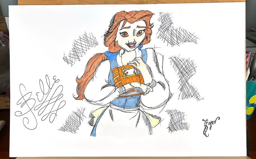 Belle - SIGNED - 11x17 Character Drawing