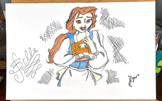 Belle - SIGNED - 11x17 Character Drawing