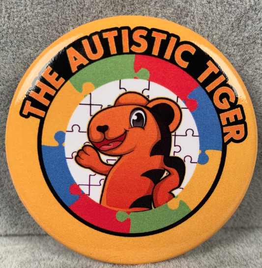 The Autistic Tiger Logo Buttons - Large