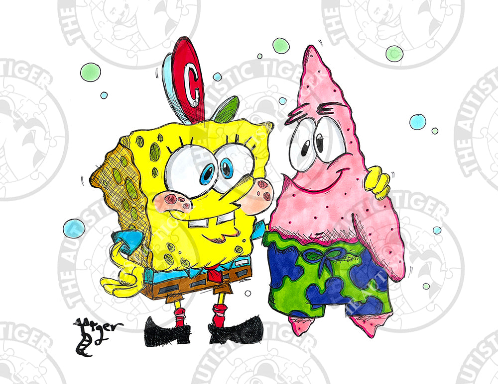 Art Print - C23 Spongebob and Patrick - Spongebob Squarepants