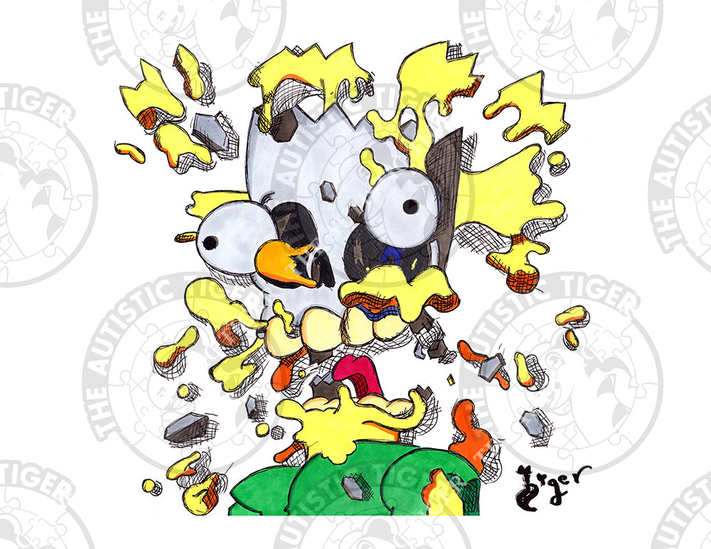 Art Print - C29 Exploding Bart - The Simpsons