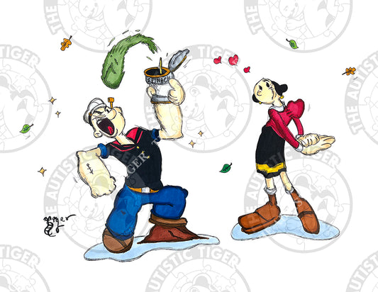 Art Print - C2 Popeye and Olive Oyl
