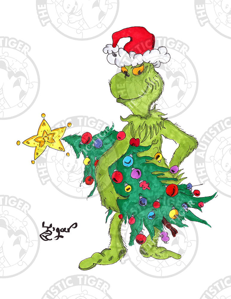 Art Print - C3 Grinch Christmas Tree - Dr Seuss