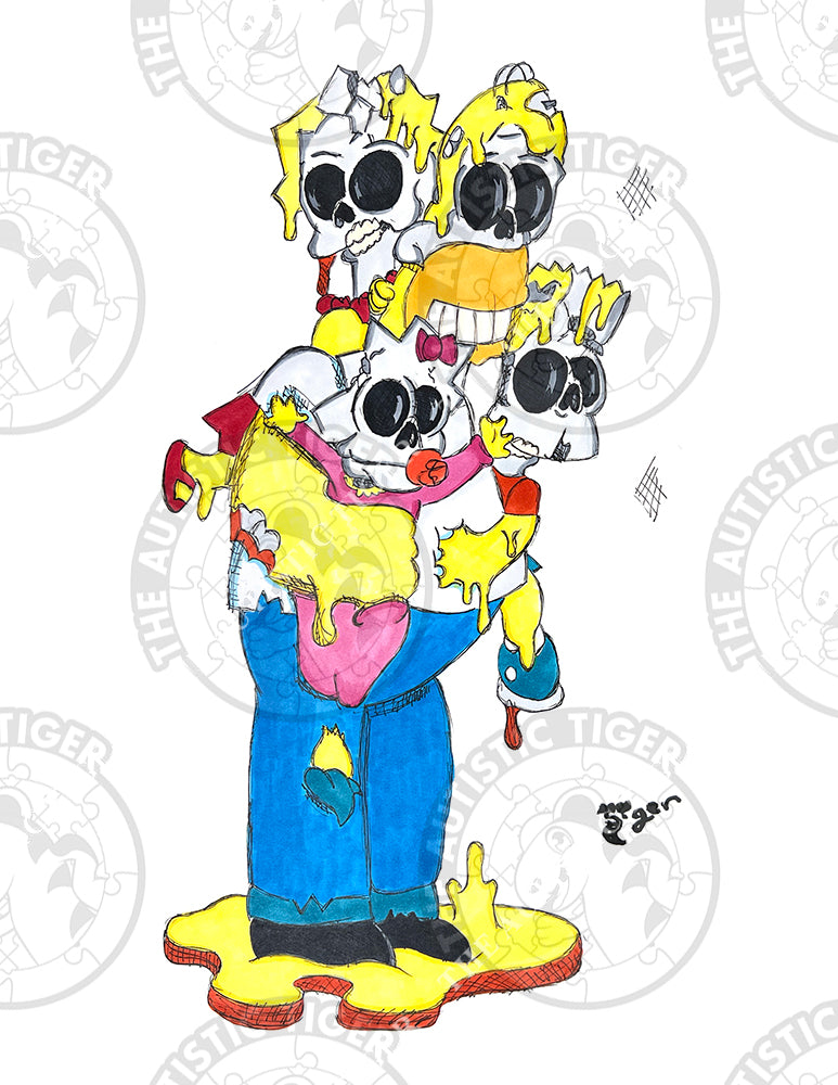 Art Print - C30 The Simpsons Deconstructed