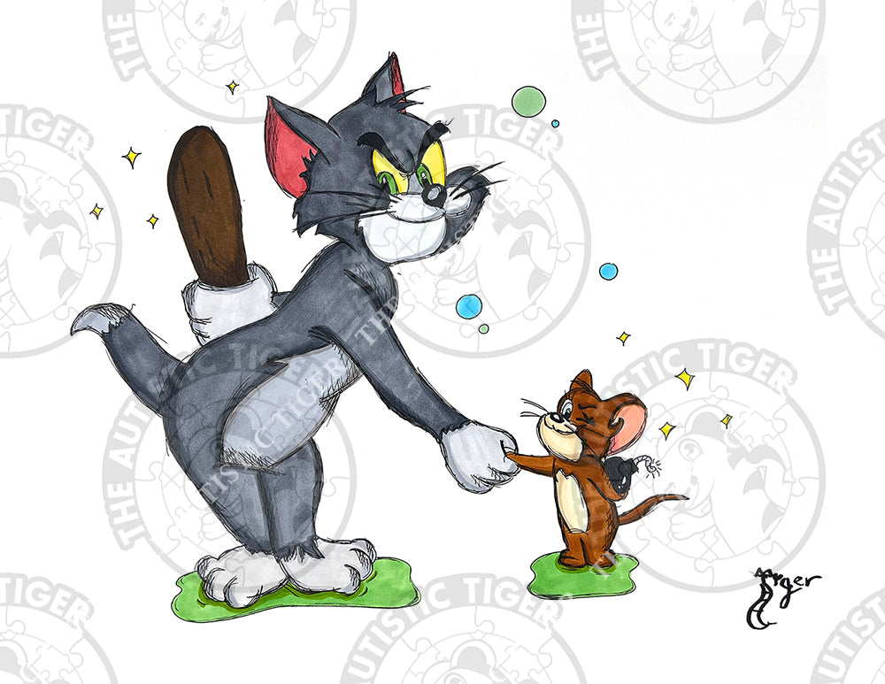 Art Print - C38 Tom and Jerry Handshake