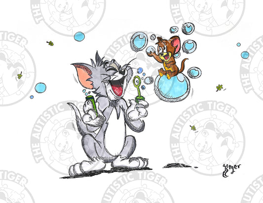 Art Print - C40 Tom and Jerry Bubbles