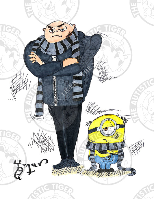 Art Print - C7 Gru and Minion - Despicable Me / Minions