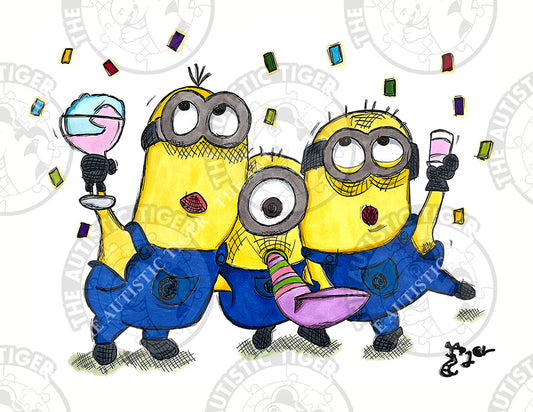 Art Print - C8 Minions Singing - Despicable Me / Minions