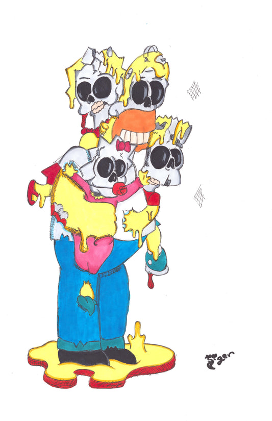 Creepy Simpsons - 11x17 Character Drawing