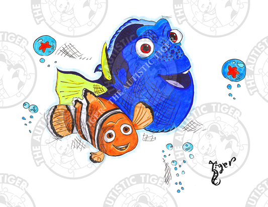 Art Print - D1 Nemo and Dory - Finding Nemo