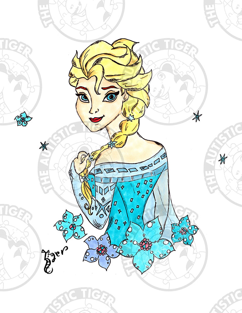 Art Print - D12 Elsa - Frozen