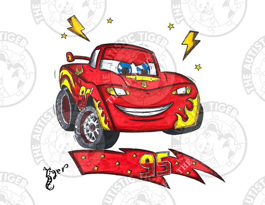 Art Print - D14 Lightning McQueen - Cars