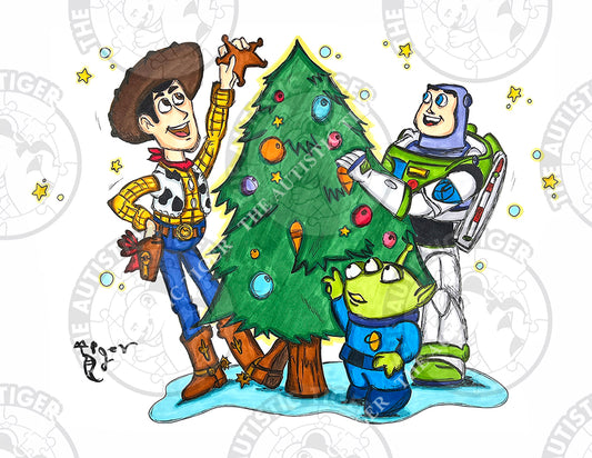 Art Print - D24 Toy Story Christmas