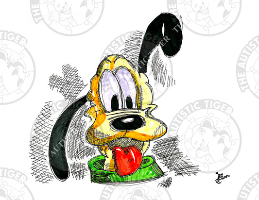 Art Print - D3 Pluto - Disney Fab 5