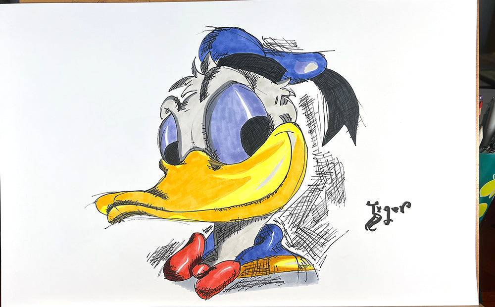 Donald Duck - 11x17 Character Drawing