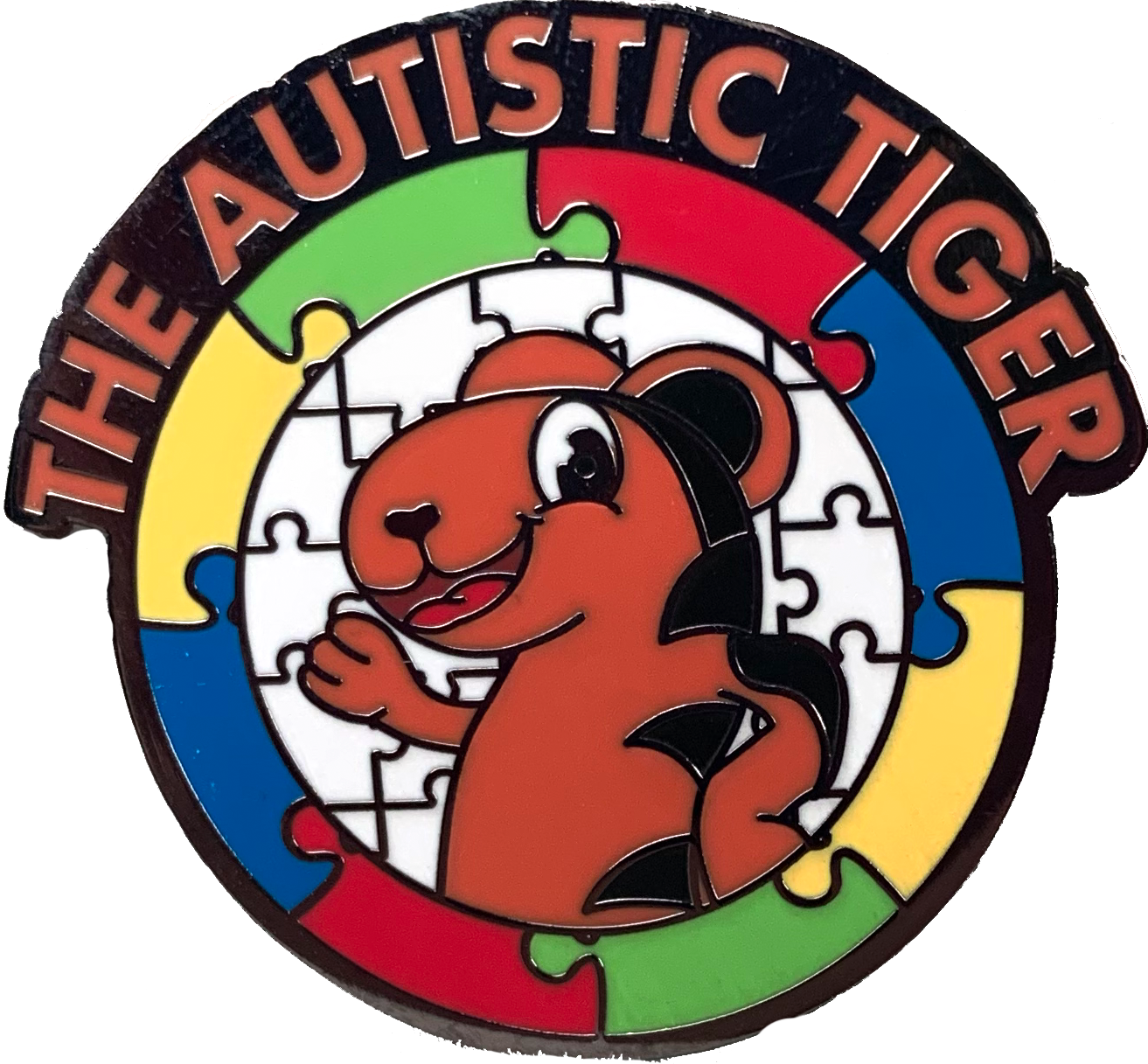 The Autistic Tiger Logo Enamel Pin