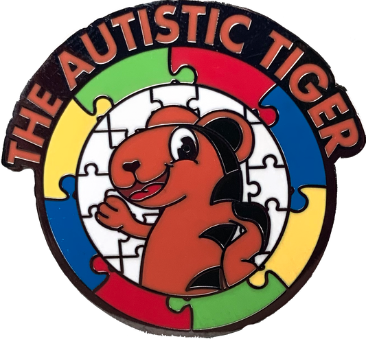 The Autistic Tiger Logo Enamel Pin